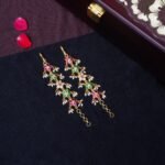 Jadau Kundan Multi Flower Rice Pearl Maateelu / Ear chains