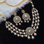Premium Real Polki Moissanite Neckpiece