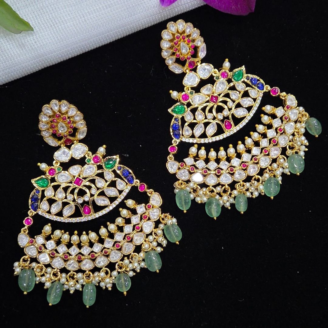 Untitled design (20) Statement Chandbali - Image 1