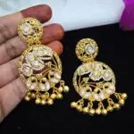 Fusion Earrings in Kundan