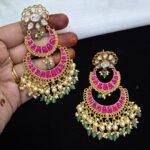 Statement Big Chandbali in Kundan