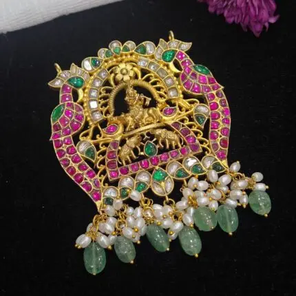 Jadau Kundan Lakshmi Pendant