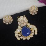 Pink Doublet Moissanite Pendant Set