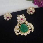 Pink Doublet Moissanite Pendant Set - Image 2