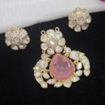 Pink Doublet Moissanite Pendant Set - Image 3