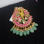 Peacock Jadau Kundan Pendant with back hook