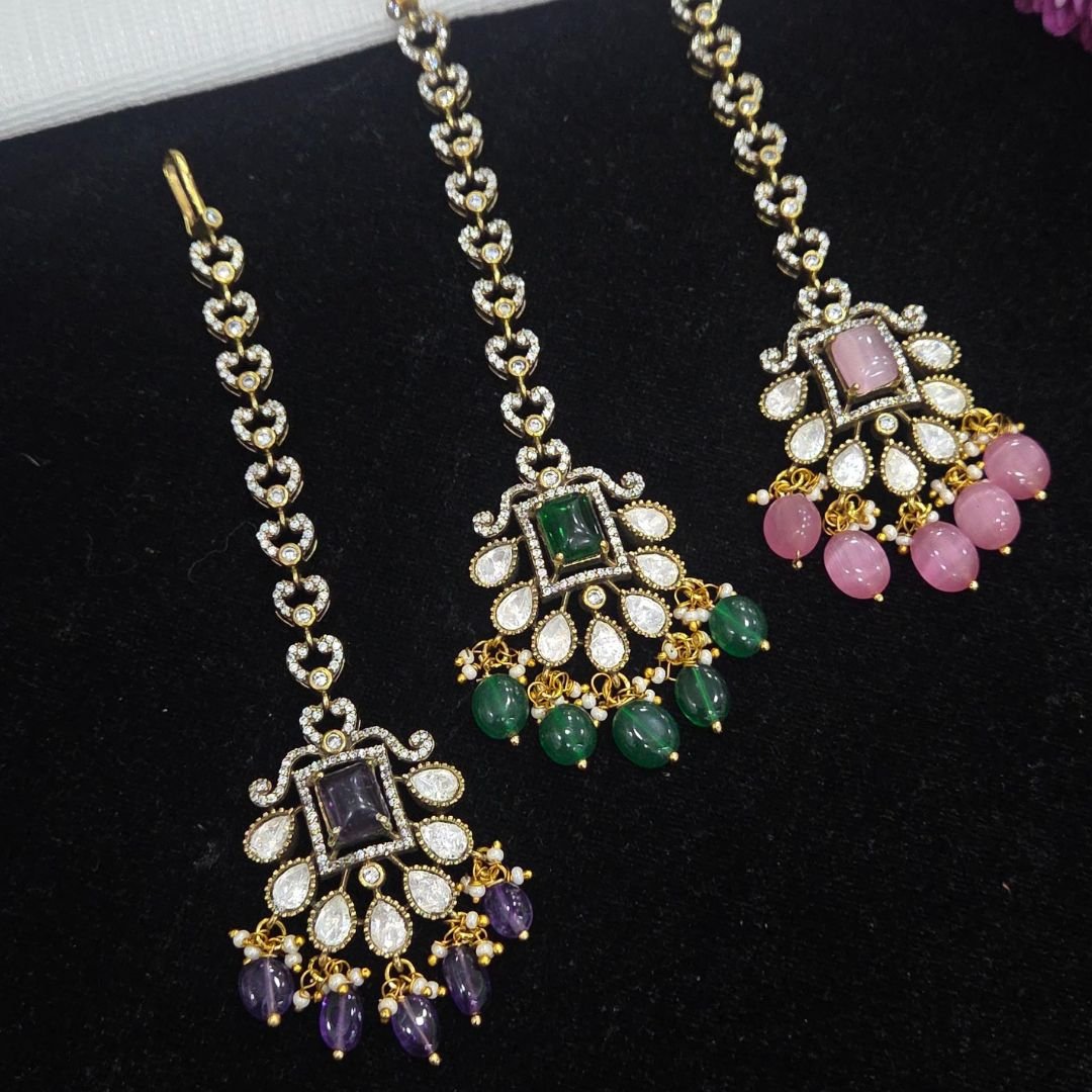 Untitled design (82) Moissanite Tikka - Price for each 1 piece - Image 1