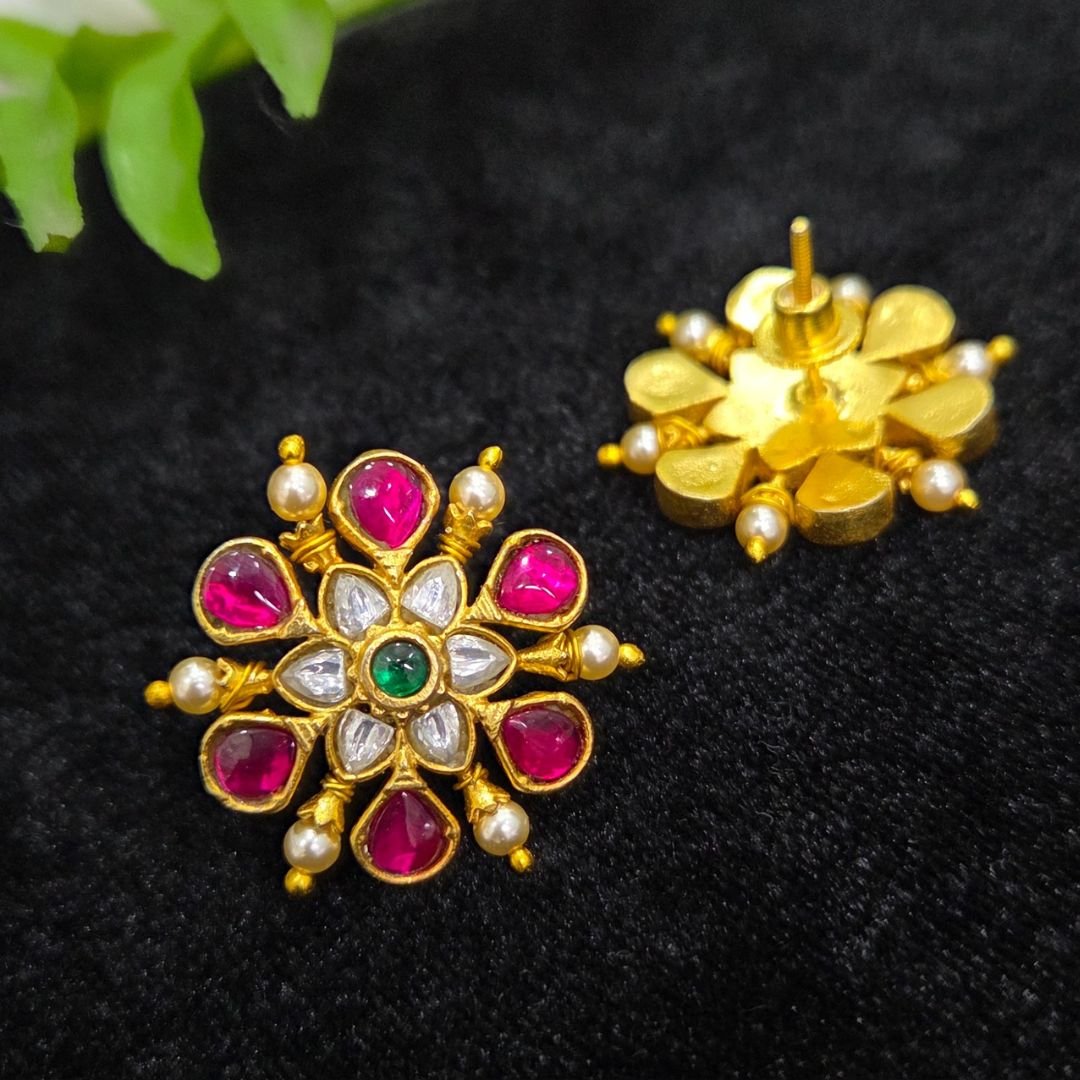 Untitled design (38) Jadau kundan studs - Image 1
