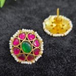 Jadau kundan studs