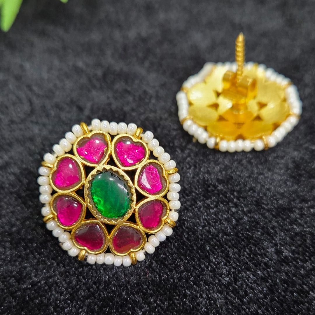 Untitled design (43) Jadau kundan studs - Image 1