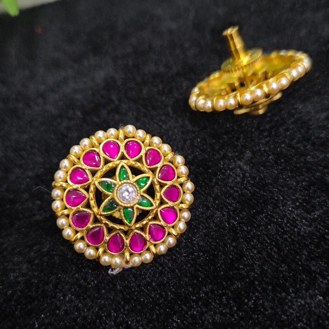 Untitled design (46) Jadau kundan studs - Image 1