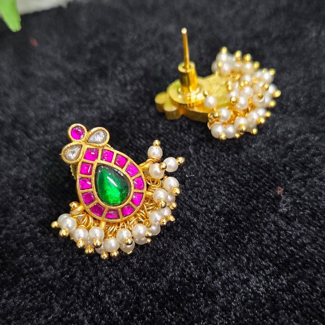 Untitled design (58) Jadau kundan studs - Image 1