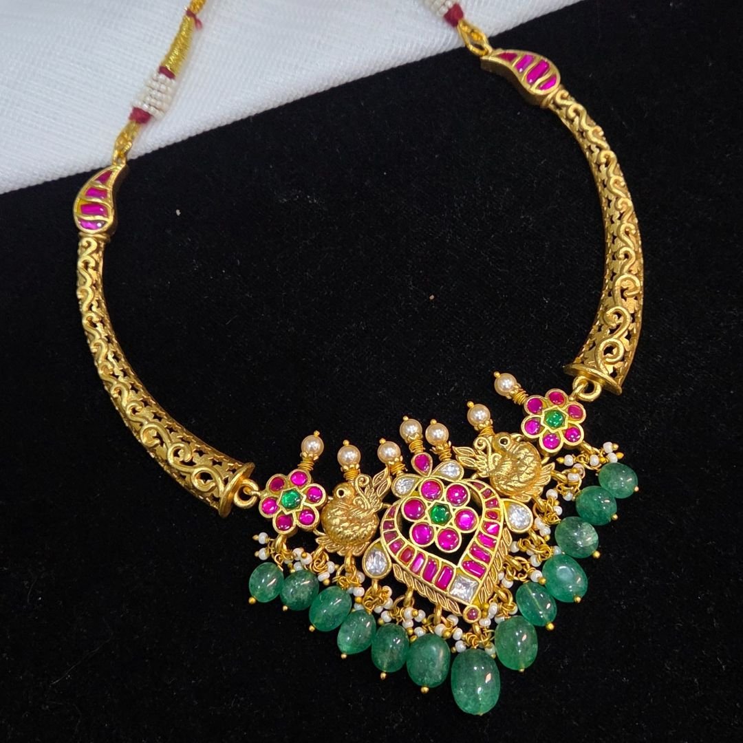 Untitled design (81) jadau kundan necklace - Image 1