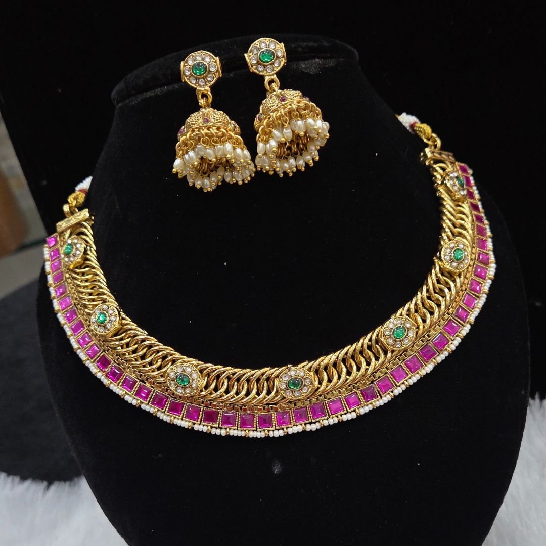 3650 (1) Nakshi Jadau kundan Necklace - Image 1