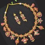 Vishnu Namam Jadau Kundan necklace