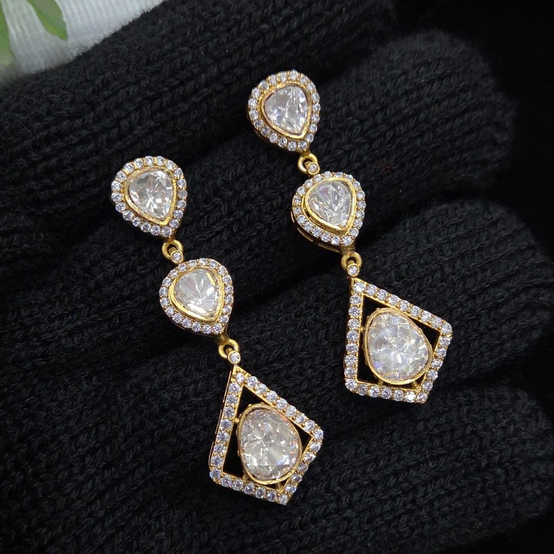 Untitled design - 2026-02-05T114415.260 Polki earrings - Image 1