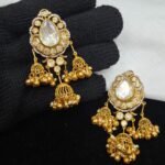 Premium Moissanite polki statement jumki