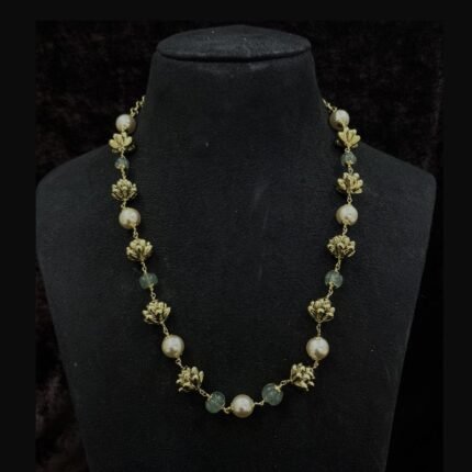 Pearl Floral Gold mala 18inch