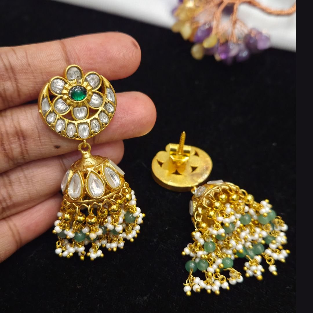 1650 Kundan Ear Rings - Image 1