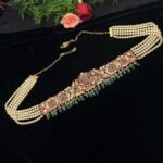Pearl kundan Hip Chain - Image 2