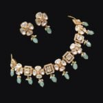Polki Kundan Short Necklace Set - Image 2
