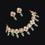 Polki Kundan Short Necklace Set - Image 3