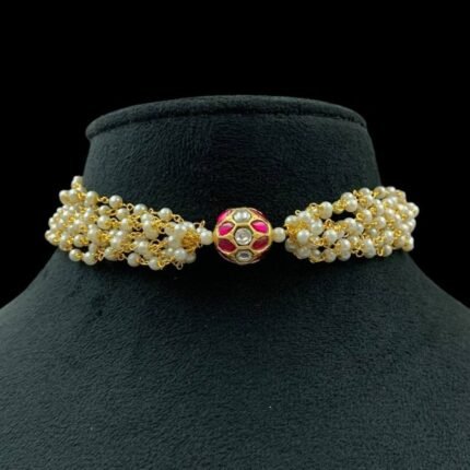 Pearl choker jadau kundan