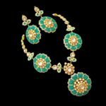 Premium Polki Fusion Necklace Gold Design - Image 6