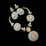 Premium Polki Fusion Necklace Gold Design - Image 4