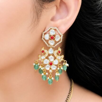 Moissanite fusion chandbali