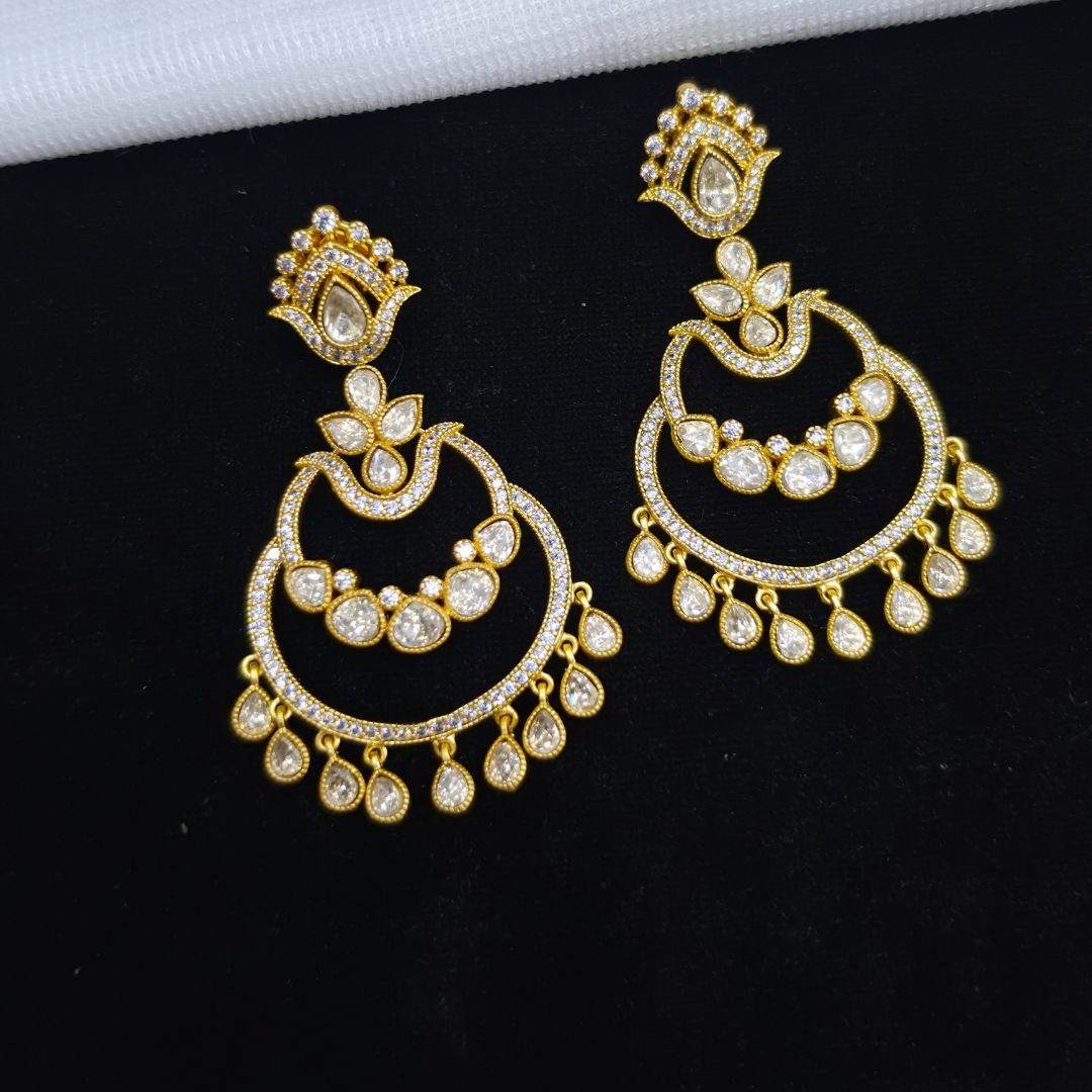2450 (1) Premium polki chandbali - Image 1