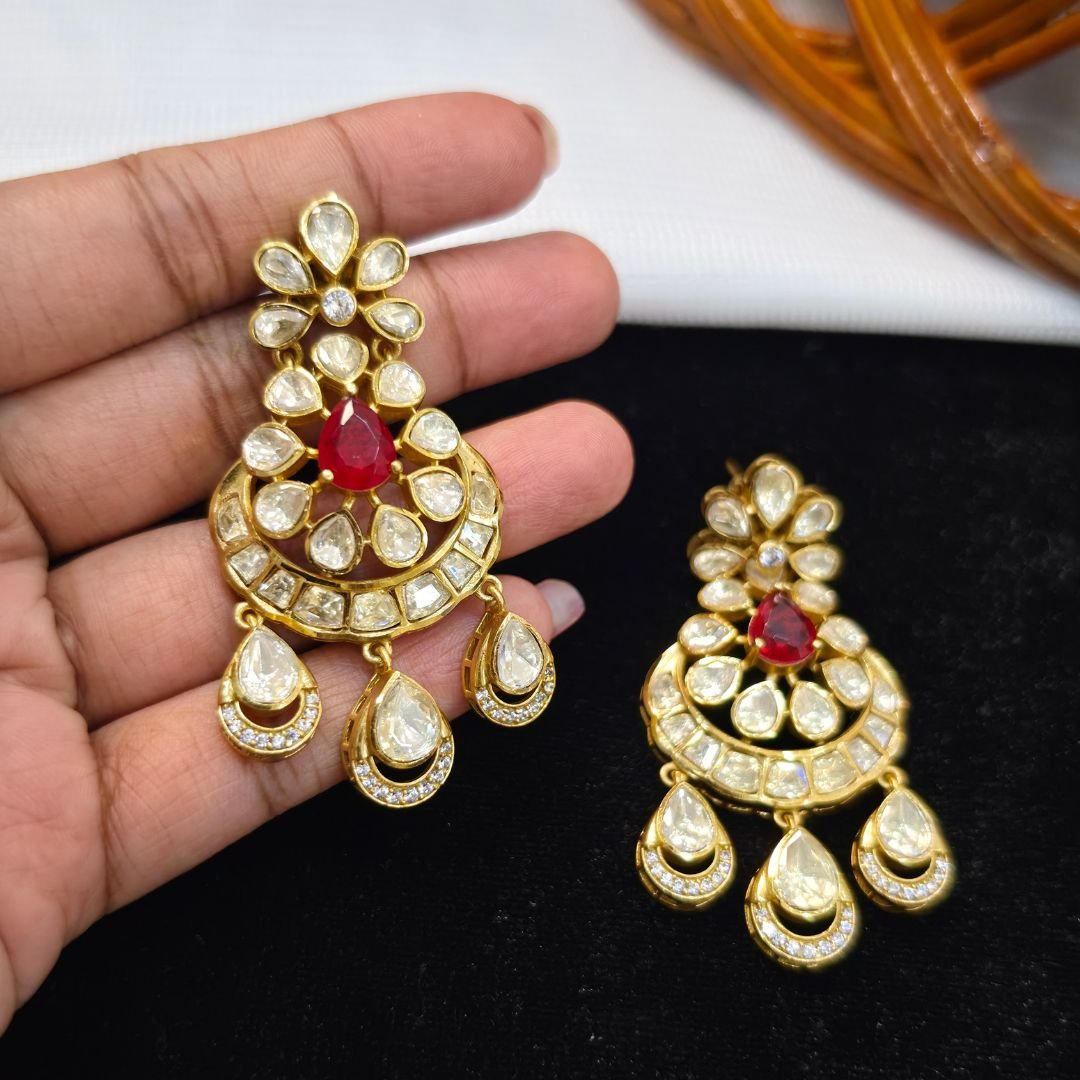 3450 (1) Premium polki chandbali - Image 1