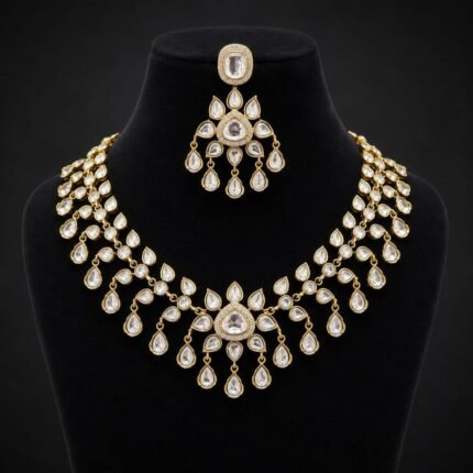 Polki Short Choker Necklace Set