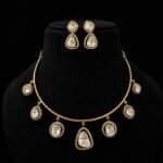 Polki Minimalist Rigid Wire Hasli Necklace Set
