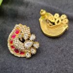 Antique Gold Peacock Stud