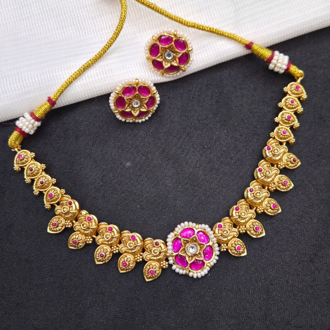 Untitled design - 2026-09-12T154032.263 Floral Rosette Necklace Set - Image 1