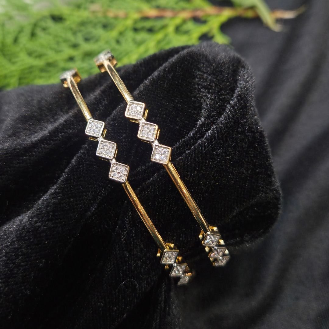 Untitled design - 2026-09-18T131012.178 CZ Diamond Cluster Wire Bangles - Image 1