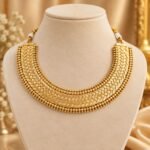 Antique Gold Woven Collar Choker Necklace