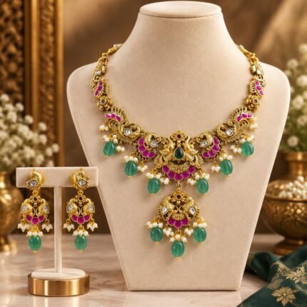 Floral Short Necklace Set