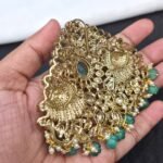 Victorian Twin Peacock Amethyst Polki Statement Pendant - Image 4