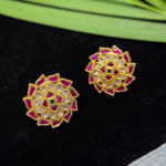 Floral Kundan studs