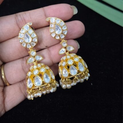 Polki Jhumka Earrings