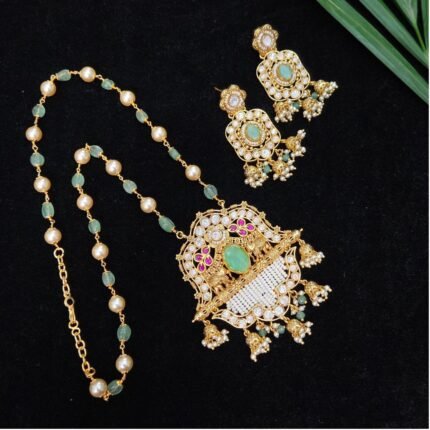 Nakkashi Uncut Kundan Long Haram Set